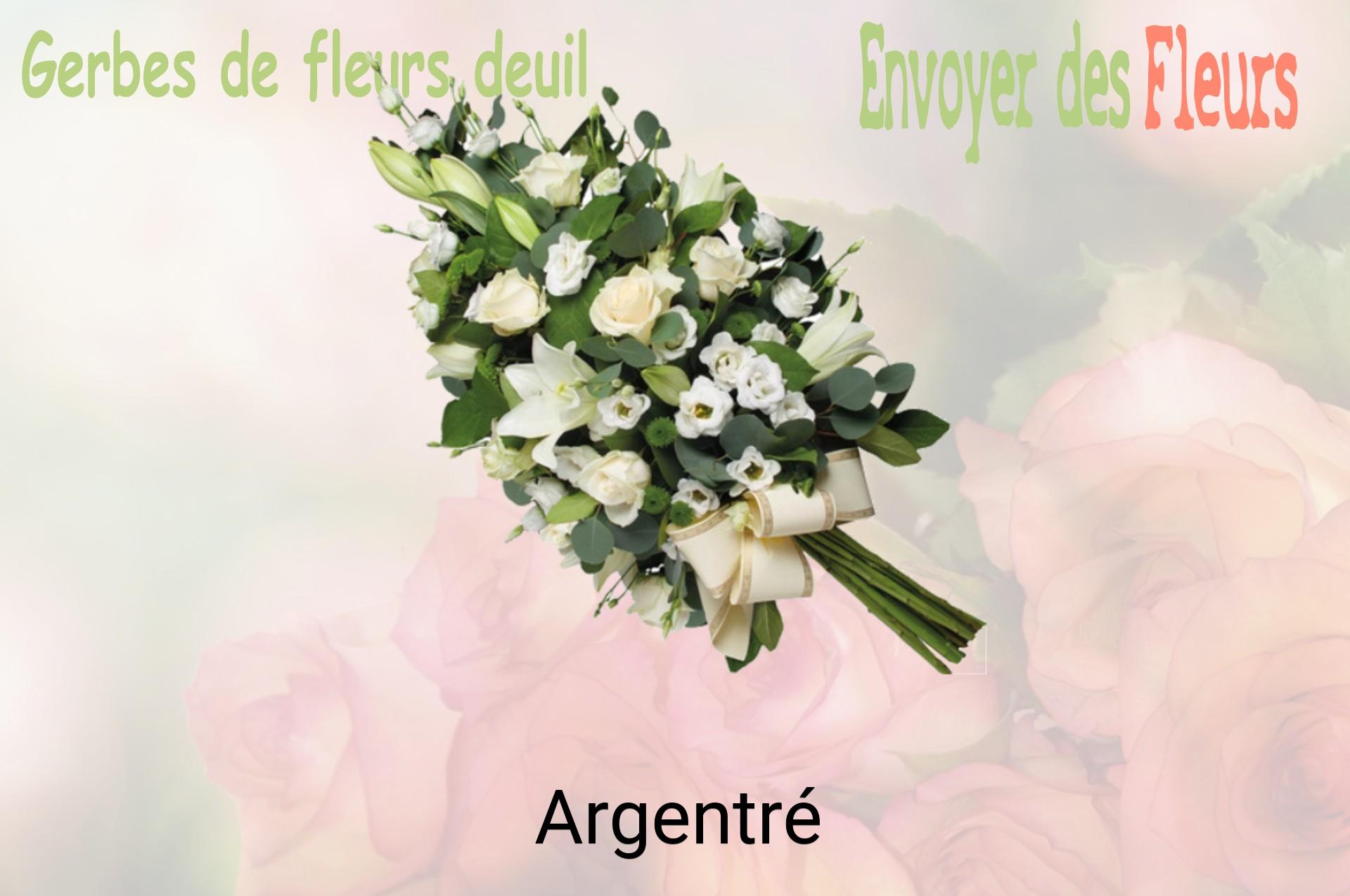 Gerbe de fleurs de deuil livrée à Argentré